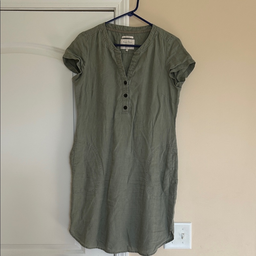 Part two pure linen casual dress
